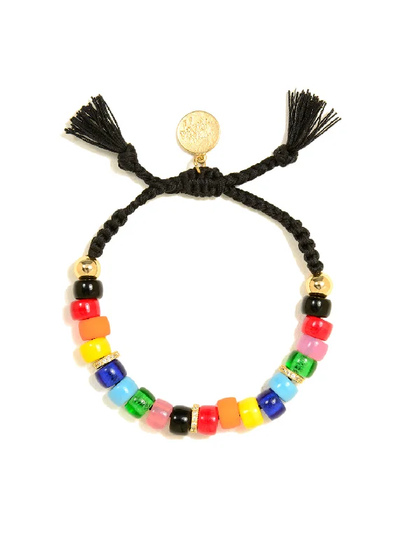 stackable bracelet for men with charm-DANCING IN THE STREET BRACELET (RAINBOW)