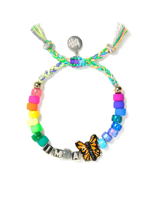 gold bracelet with gemstone charms-FEELINGS BRACELET (I'M A BUTTERFLY)