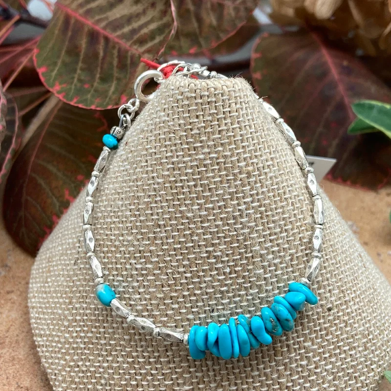 personalized silver chain bracelet-Nacozari Turquoise Bracelet