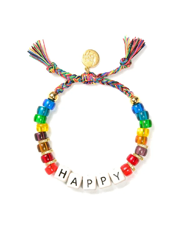 handmade leather bracelet for women with charm-HAPPY FEELING BRACELET