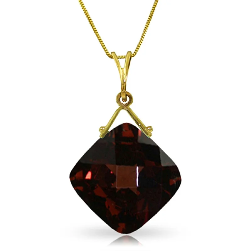 custom photo pendant necklace for family reunion-8.75 Carat 14K Solid Gold Fall Into Place Garnet Gemstone Necklace