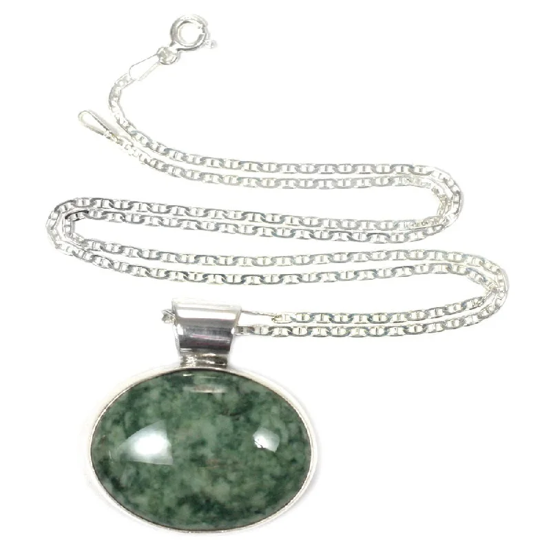 personalized letter pendant necklace with custom message-Handmade Sterling Silver 'Maya Virtues' Jade Necklace (Guatemala)