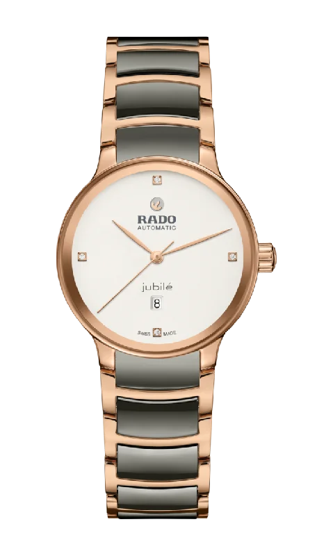 luxury watches with automatic movement and leather straps-RADO Centrix Automatic Watch for Women R30019722