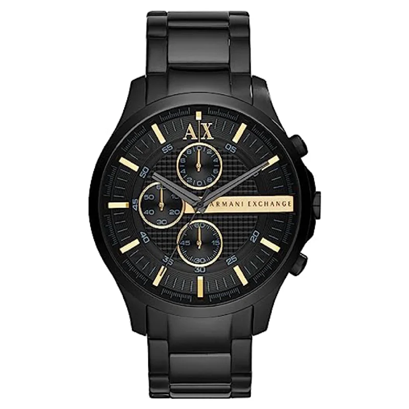 fitness watches for men with advanced health monitoring features-Armani Exchange Hampton Black Dial Men 49mm