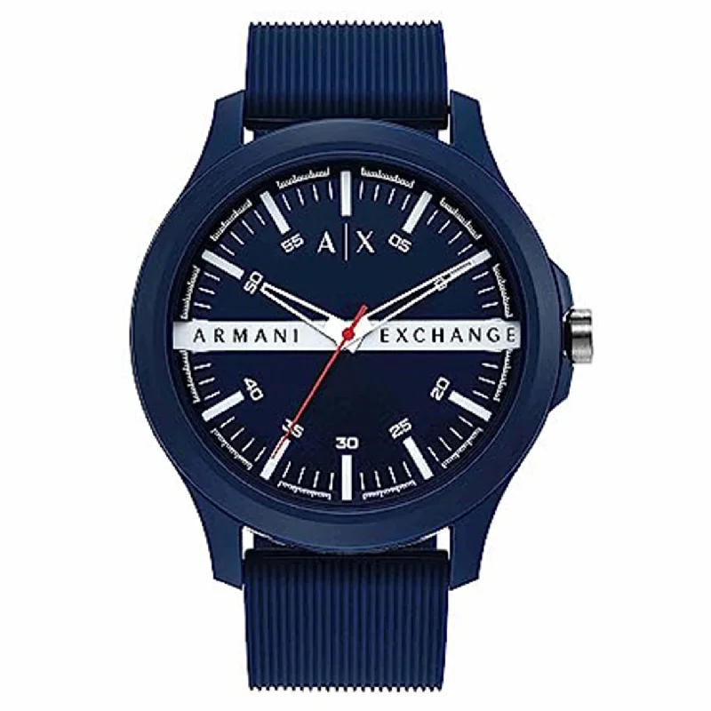 sport watches for women with heart rate, step counting, and GPS features-Armani Exchange Hampton Blue Dial Men 46mm