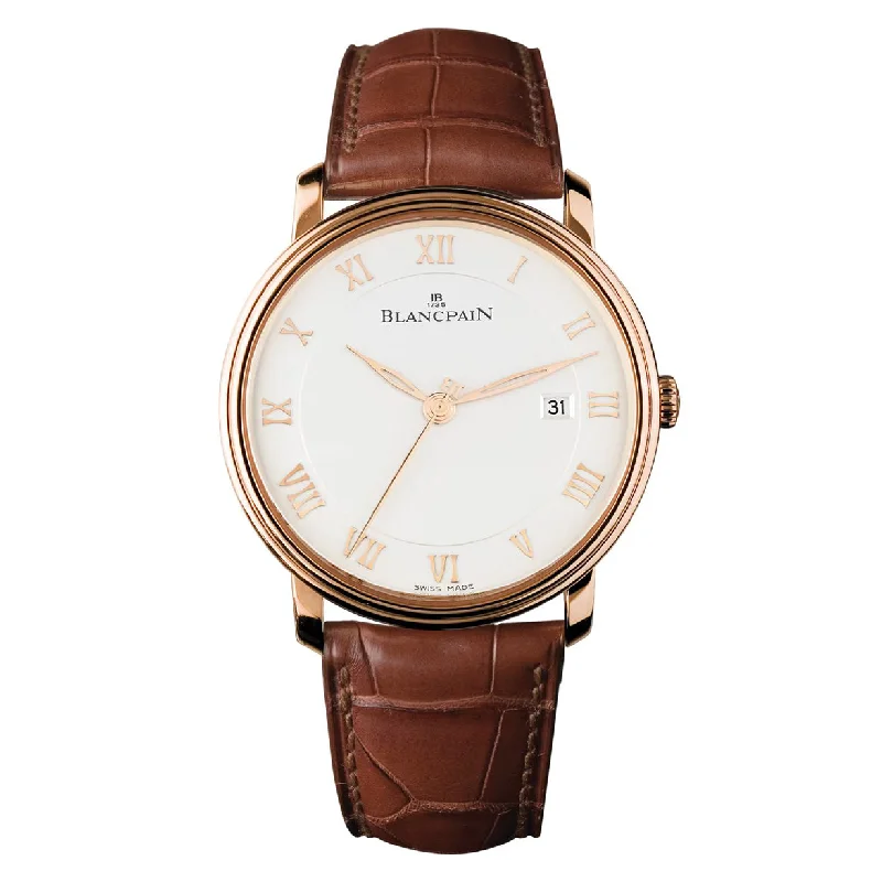 hybrid fitness trackers for men with long battery life and accurate analytics-Blancpain Villeret Ultraplate White Dial Men 40mm