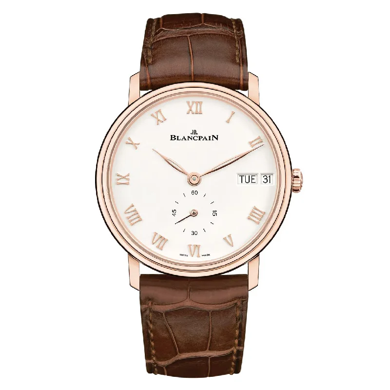 hybrid watches with fitness tracking and digital notifications for men-Blancpain Villeret White Dial Men 40.5mm