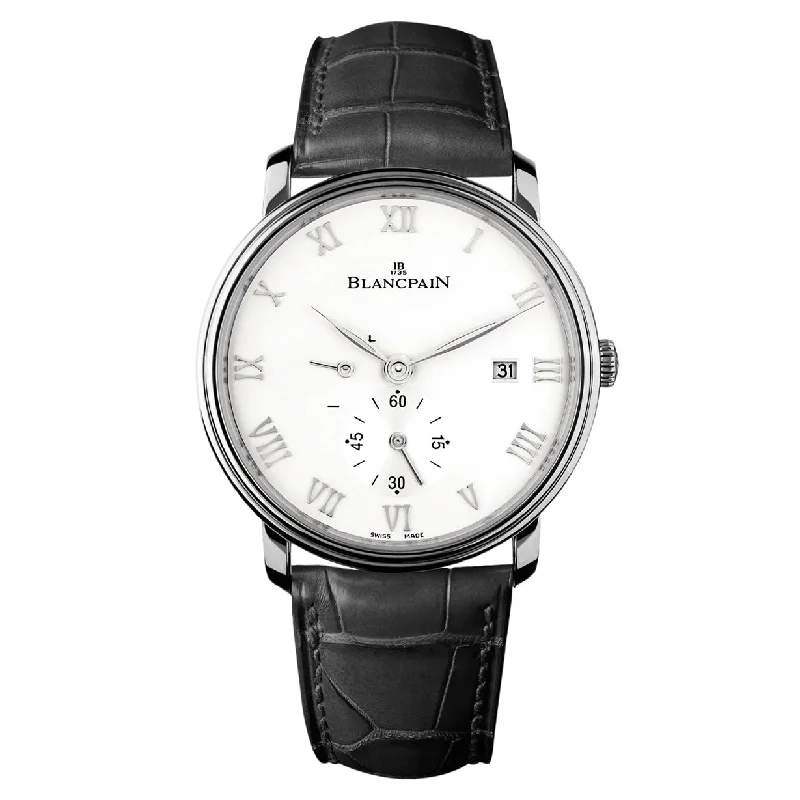 hybrid watches with GPS, heart rate monitoring, and digital display-Blancpain Villeret White Dial Men 40mm