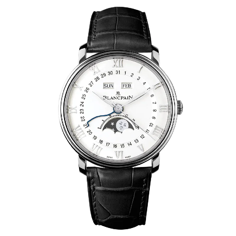 fitness watches with workout tracking, GPS, and step counting functions-Blancpain Villeret White Dial Men 40mm