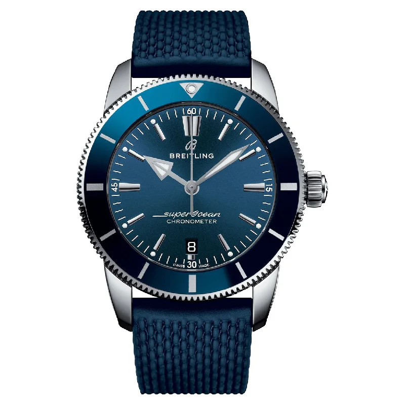 fitness trackers for men with sleep, heart rate, and activity monitoring-Breitling Superocean Heritage B20 Blue Dial Men 44mm