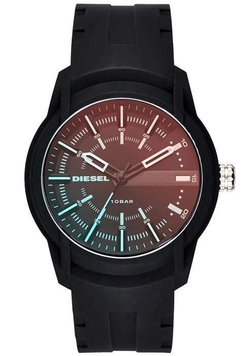 hybrid watches for women with classic analog design and fitness features-Diesel Armbar Black Ombre Dial Men 45mm