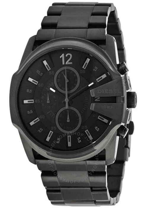 luxury watches for women with crystal embellishments and mechanical movement-Diesel Master Chief Black Dial Men 45mm