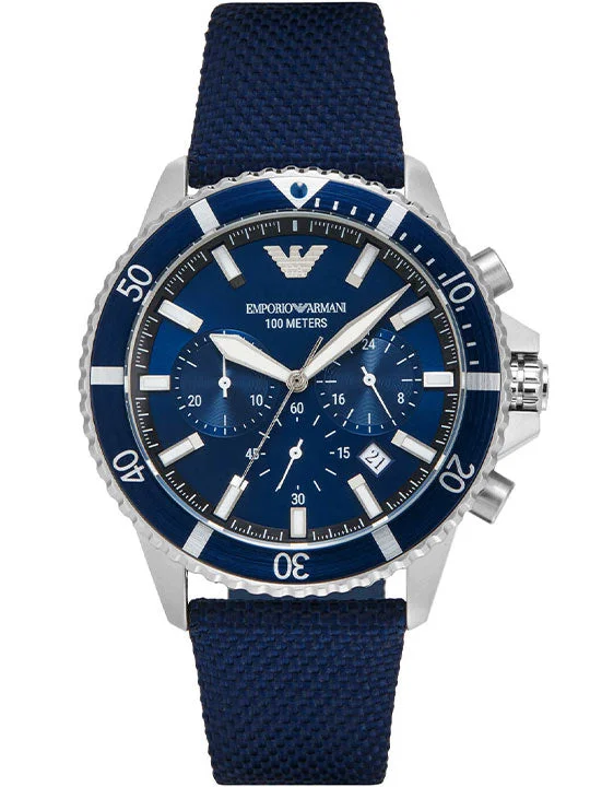 sport watches for men with barometer, GPS, and workout modes-EMPORIO ARMANI Men Diver - AR11588