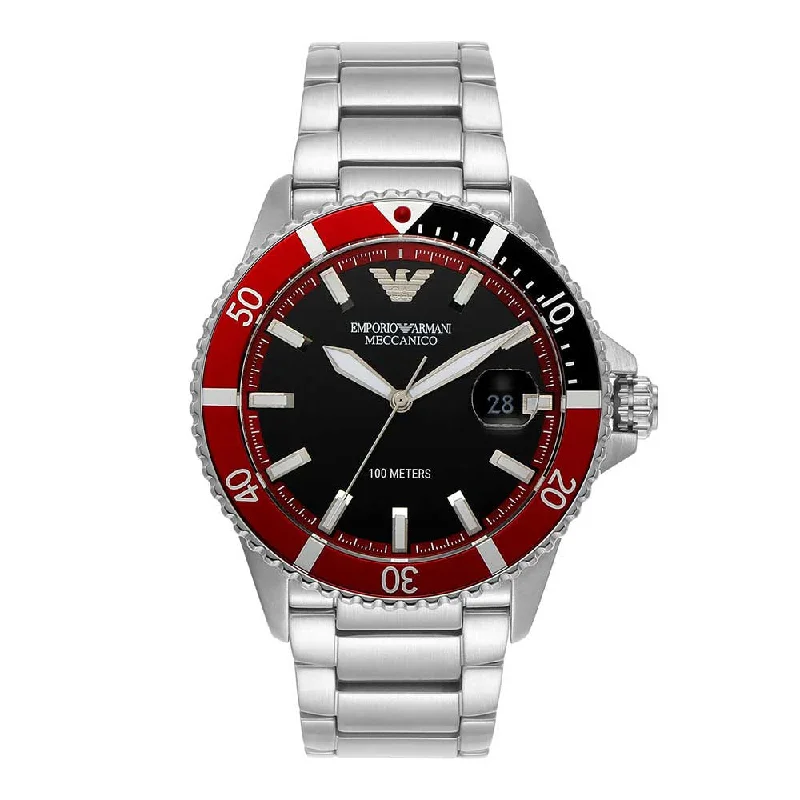 luxury watches with minimalistic face and leather strap-EMPORIO ARMANI Men Diver - AR60074