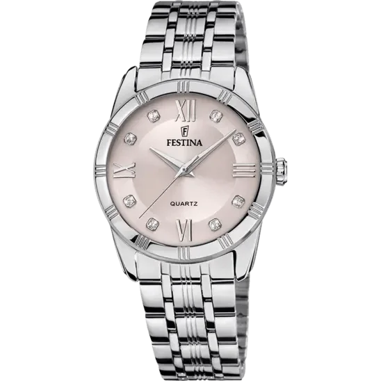 fitness watches with accurate heart rate and GPS tracking for sports-Festina Mademoiselle Stainless Steel Analog Ladies Watch I Model F16940/c Quartz Movement