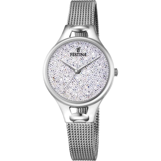 hybrid watches for women with fitness tracking and sophisticated design-Festina Mademoiselle Stainless Steel Analog Ladies Watch I Model F20331/1 Quartz Movement