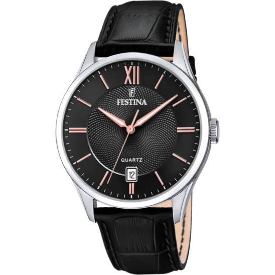 luxury sport watches with advanced tracking and elegant design-Festina Classics Leather Analog Mens Watch I Model F20426/6 Quartz Movement