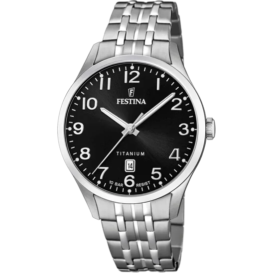 women’s luxury watches with elegant metal band and unique features-Festina Titanium Analog Mens Watch I Model F20466/3 Quartz Movement