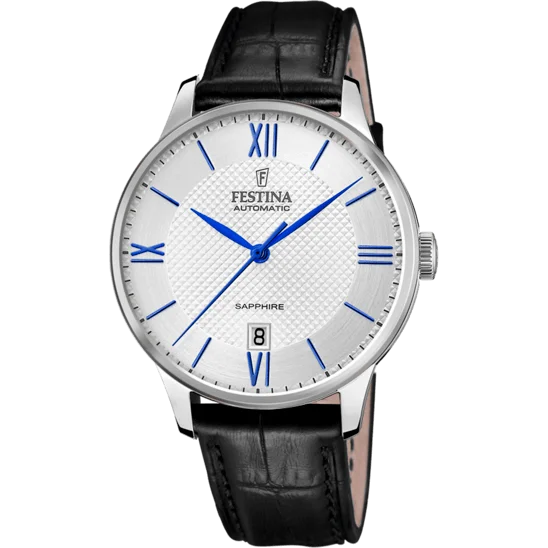 diving watches with high water resistance and durable construction-Festina Automatic Leather Analog Mens Watch I Model F20484/1 Automatic Movement