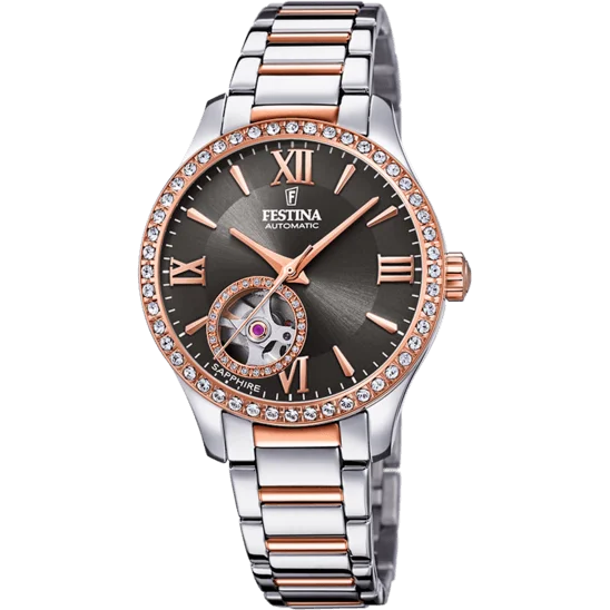 hybrid smartwatches for fitness with customizable straps and advanced tracking-Festina Automatic Stainless Steel Analog Ladies Watch I Model F20487/2 Automatic Movement