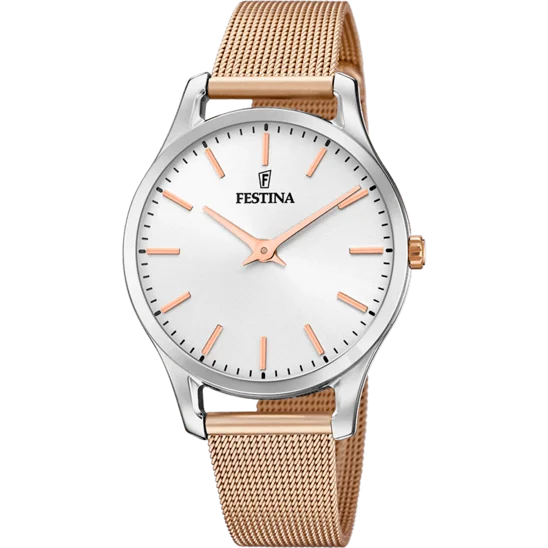 luxury sport watches with digital display and heart rate monitor-Festina Boyfriend Stainless Steel Analog Ladies Watch I Model F20506/1 Quartz Movement