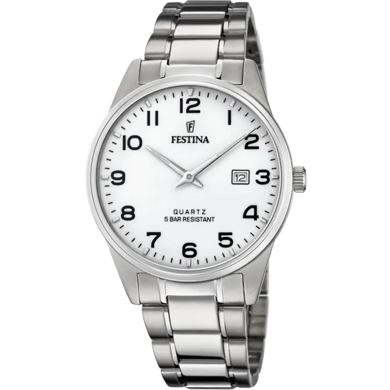 luxury watches with automatic movement and unique dial designs-Festina Classics Stainless Steel Analog Mens Watch I Model F20511/1 Quartz Movement