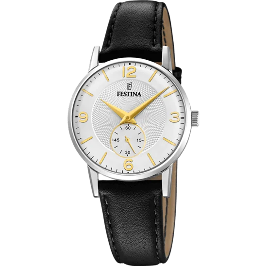 diving watches with automatic movement and rotating bezel-Festina Retro Leather Analog Ladies Watch I Model F20570/2 Quartz Movement