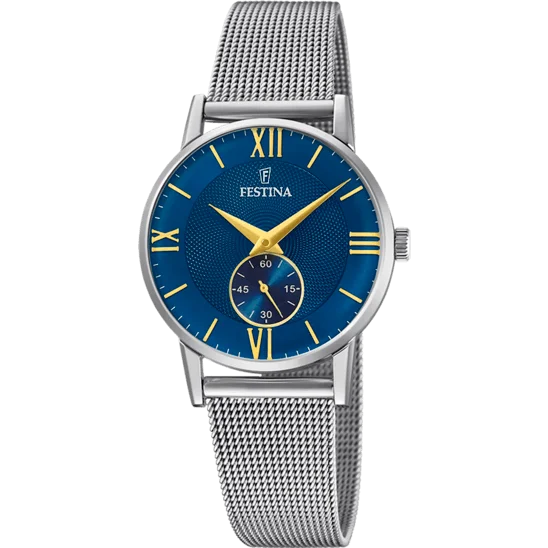 luxury watches for men with mechanical movement and advanced complications-Festina Retro Stainless Steel Analog Ladies Watch I Model F20572/3 Quartz Movement