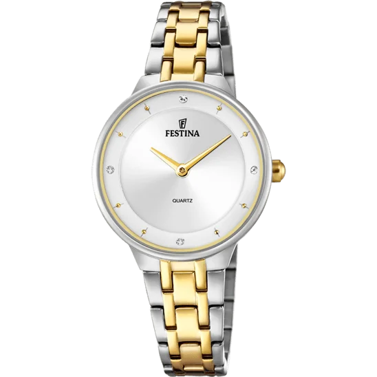 hybrid fitness watches for women with built-in GPS and heart rate features-Festina Mademoiselle Stainless Steel Analog Ladies Watch I Model F20625/1 Quartz Movement