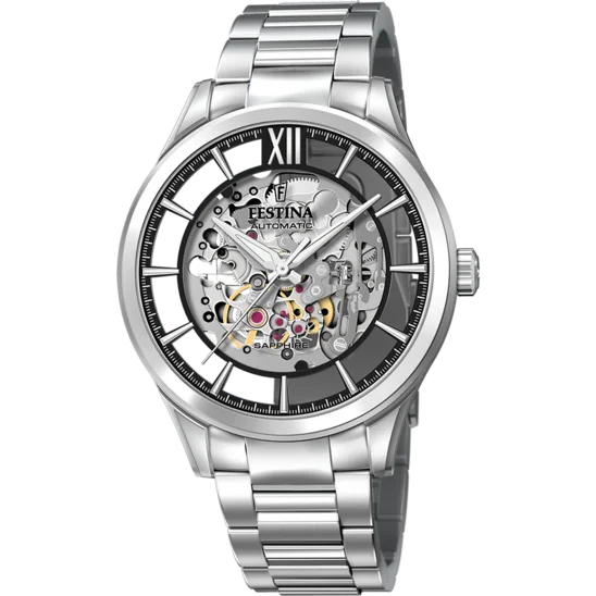 luxury watches for women with diamond-encrusted bezel and stainless steel strap-Festina Automatic Stainless Steel Analog Mens Watch I Model F20630/4 Automatic Movement