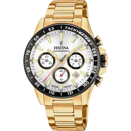 fitness trackers for men with advanced workout modes and health insights-Festina Timeless Chronograph Stainless Steel Chronograph Mens Watch I Model F20634/1 Quartz Movement