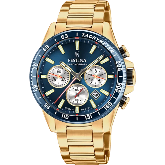 sport watches with multi-sport tracking features for athletes-Festina Timeless Chronograph Stainless Steel Chronograph Mens Watch I Model F20634/2 Quartz Movement