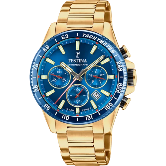 hybrid watches for women with fitness tracking and sophisticated design-Festina Timeless Chronograph Stainless Steel Chronograph Mens Watch I Model F20634/3 Quartz Movement