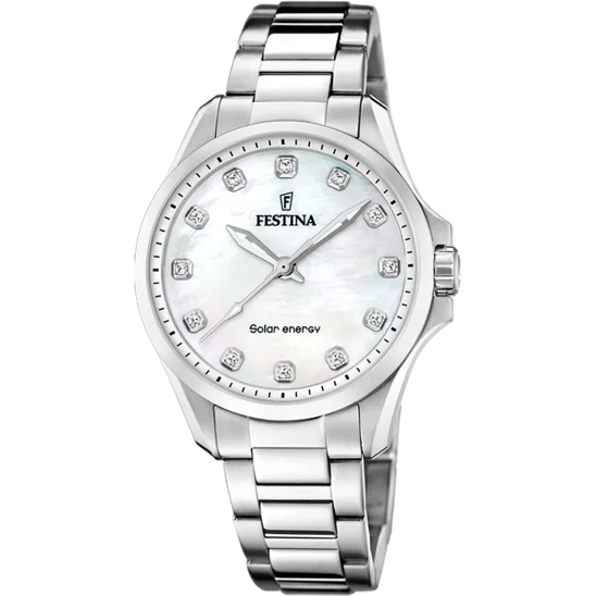 luxury watches for men with classic design and high-performance features-Festina Solar Energy Stainless Steel Analog (Solar Energy) Ladies Watch I Model F20654/1 Quartz Solar Movement