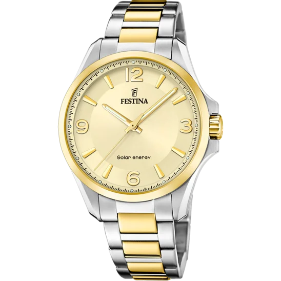 fitness watches for women with customizable display and fitness insights-Festina Solar Energy Stainless Steel Analog (Solar Energy) Mens Watch I Model F20657/2 Quartz Solar Movement