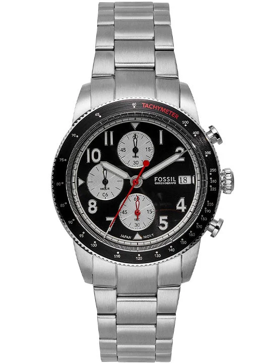 solar-powered sport watches for men with advanced workout tracking-FOSSIL Men Sport Tour - FS6045