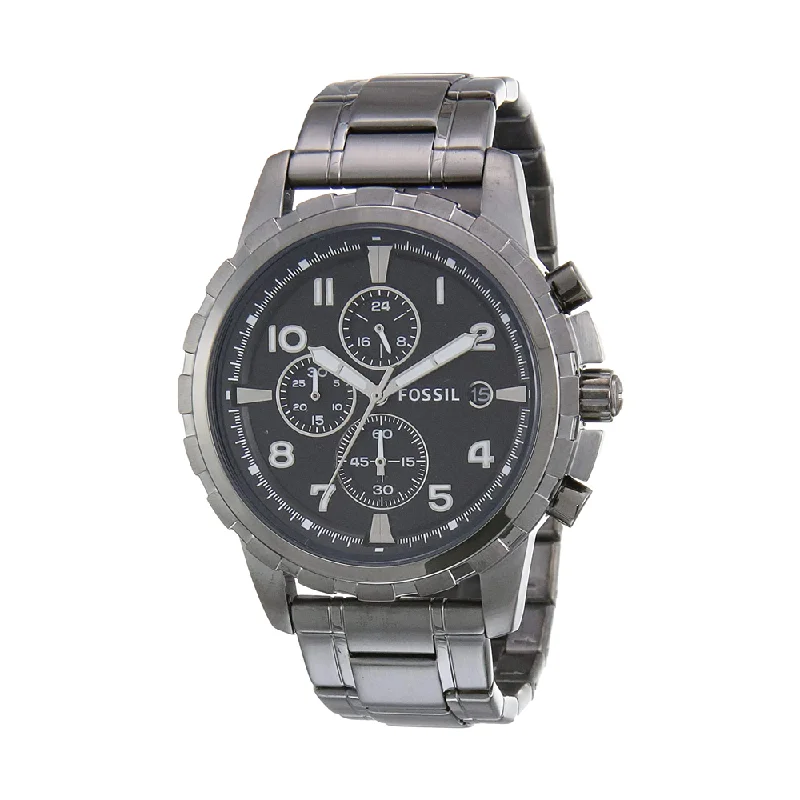 sport watches with advanced GPS tracking and hydration monitoring-Fossil FS4721 Dean Chronograph Black Dial Men's Watch