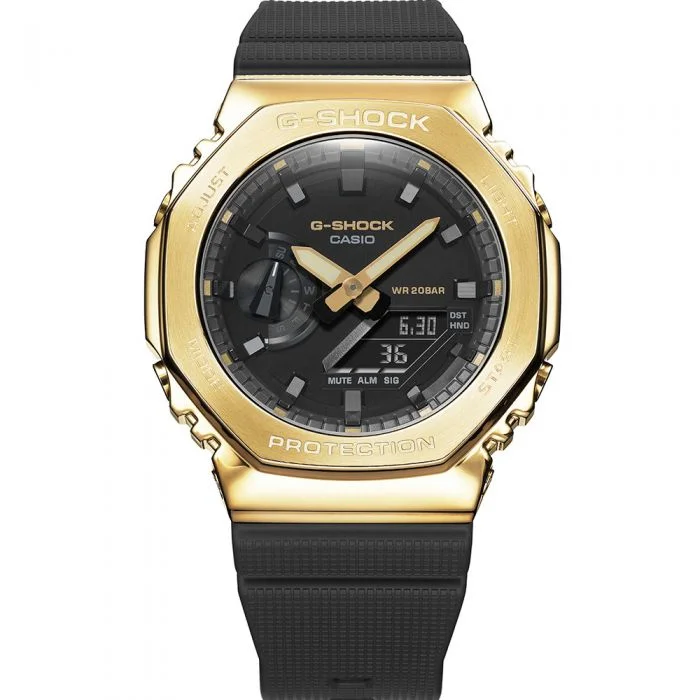 luxury watches for men with detailed dial and automatic movement-G-Shock GM2100G-1A9 Stay Gold 'CasiOak'