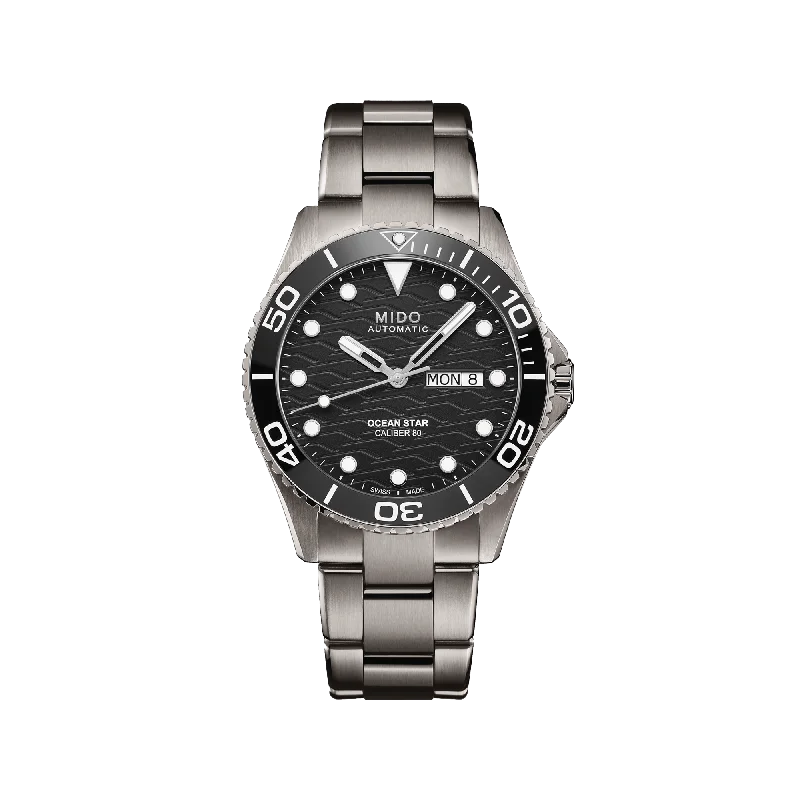 fitness watches with workout tracking, GPS, and step counting functions-Mido Ocean Star 200C Tribute Titanium