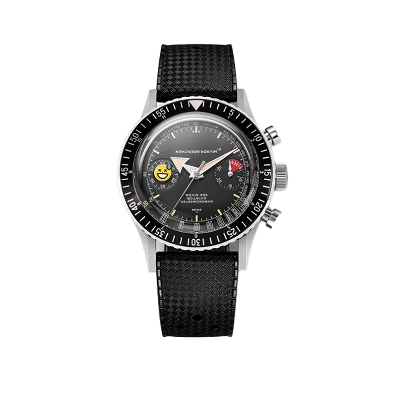 solar-powered watches for active men with eco-friendly features-Nivada Grenchen x Time+Tide x seconde/seconde/ ChaosMaster "Sigh of Relief" Limited Edition