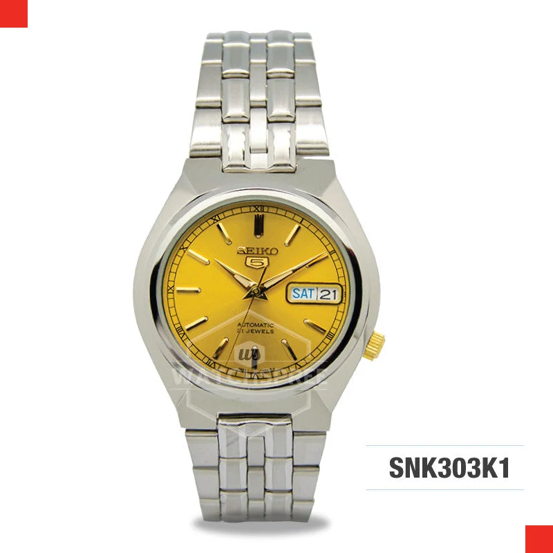 luxury watches for women with elegant features and polished bands-Seiko 5 Automatic Watch SNK303K1