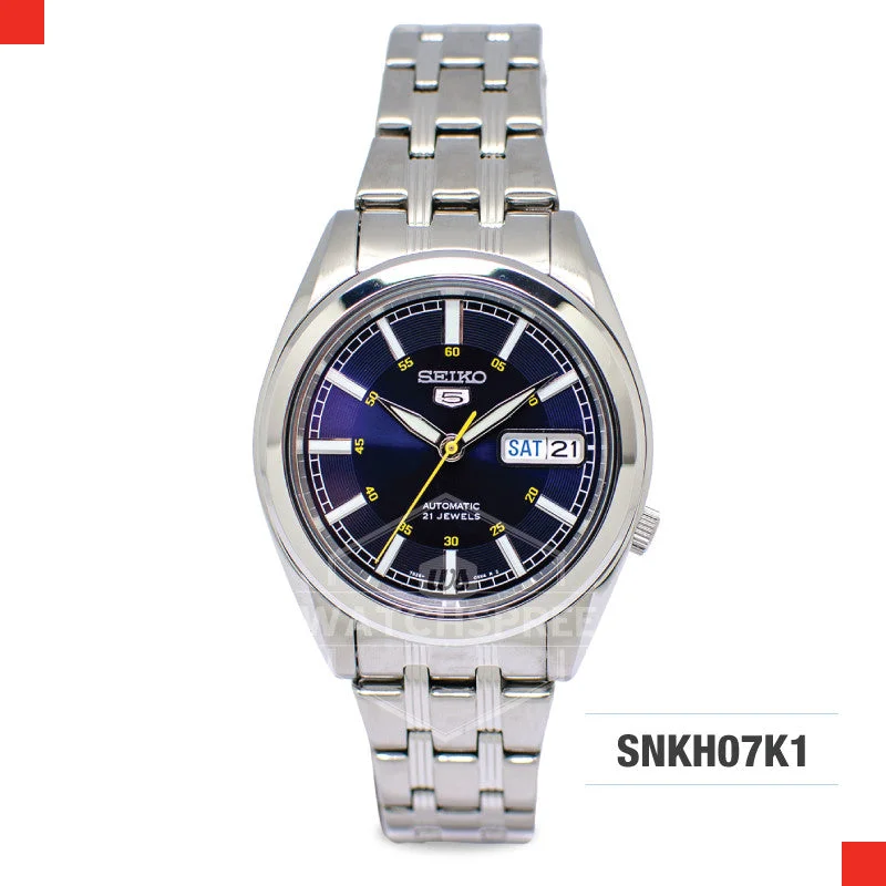 solar-powered watches for men with modern style and durable build-Seiko 5 Automatic Watch SNKH07K1