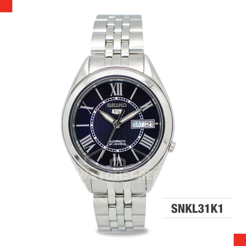 men’s watches with high water resistance and shockproof design-Seiko 5 Automatic Watch SNKL31K1