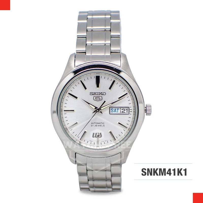 luxury watches for men with mechanical movement and advanced complications-Seiko 5 Automatic Watch SNKM41K1