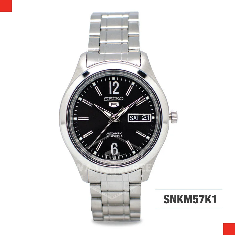 hybrid watches for men with water resistance and multi-function features-Seiko 5 Automatic Watch SNKM57K1