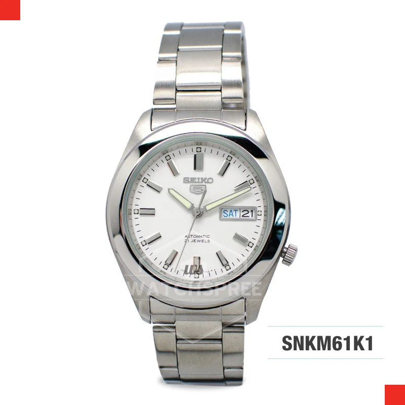 luxury watches for women with crystal embellishments and mechanical movement-Seiko 5 Automatic Watch SNKM61K1