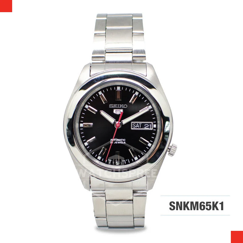 fitness watches for men with activity tracking, sleep, and heart rate features-Seiko 5 Automatic Watch SNKM65K1