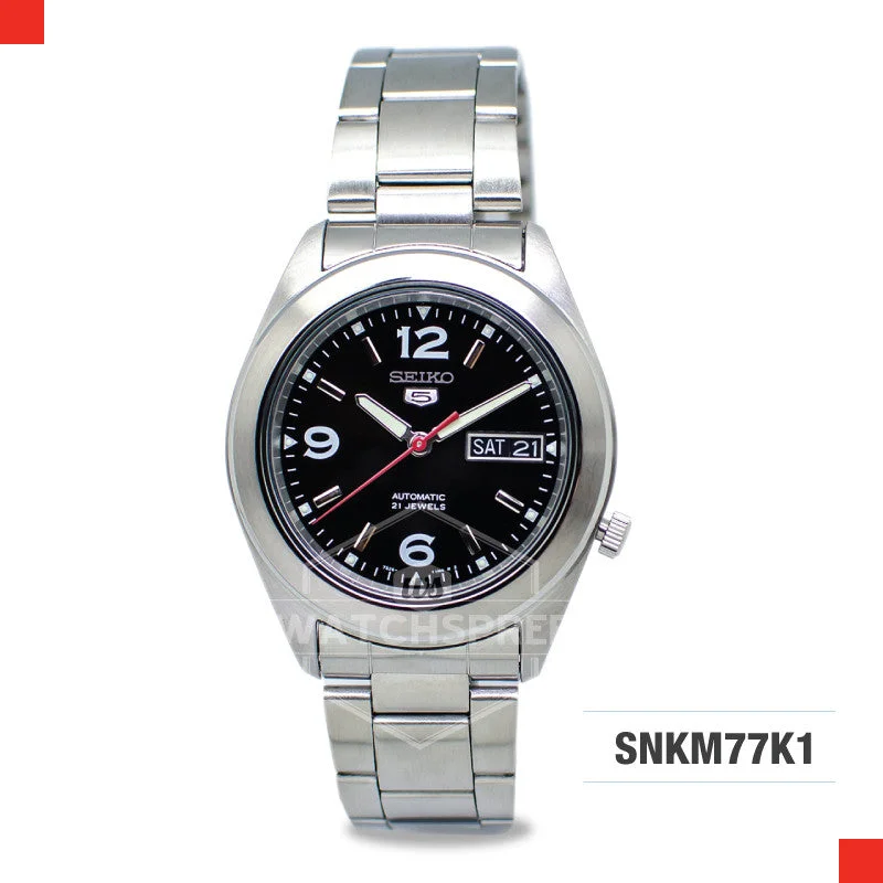 luxury watches with unique design and sapphire crystal face-Seiko 5 Automatic Watch SNKM77K1