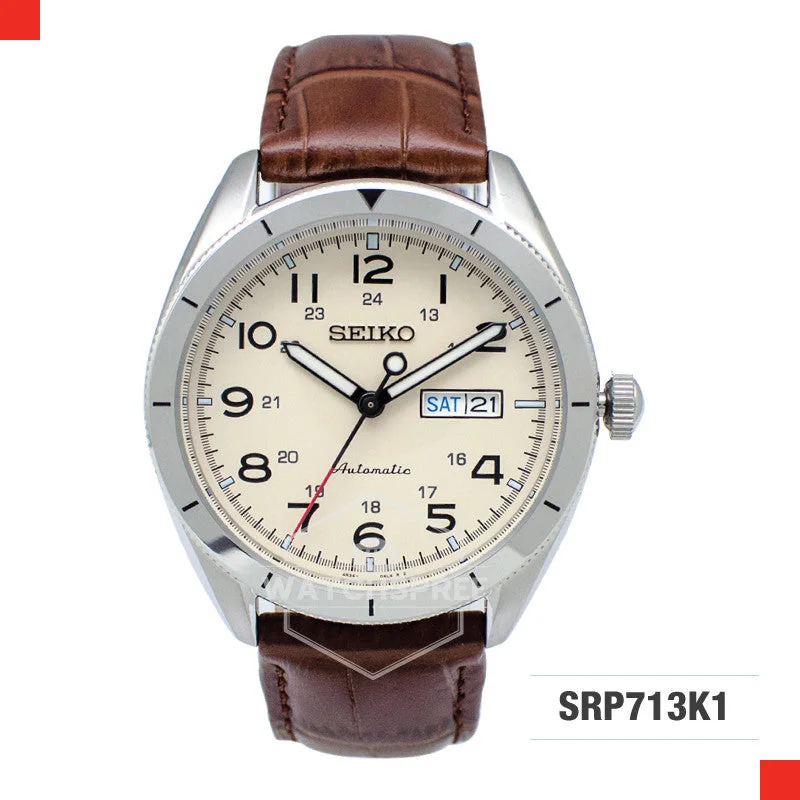 hybrid smartwatches for men with classic analog face and modern features-Seiko 5 Automatic Watch SRP713K1