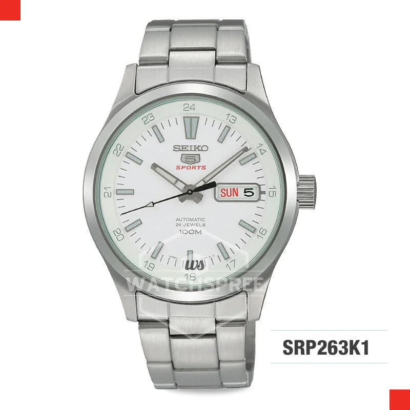 fitness trackers with advanced analytics for step counting and calories-Seiko 5 Sports Automatic Watch SRP263K1